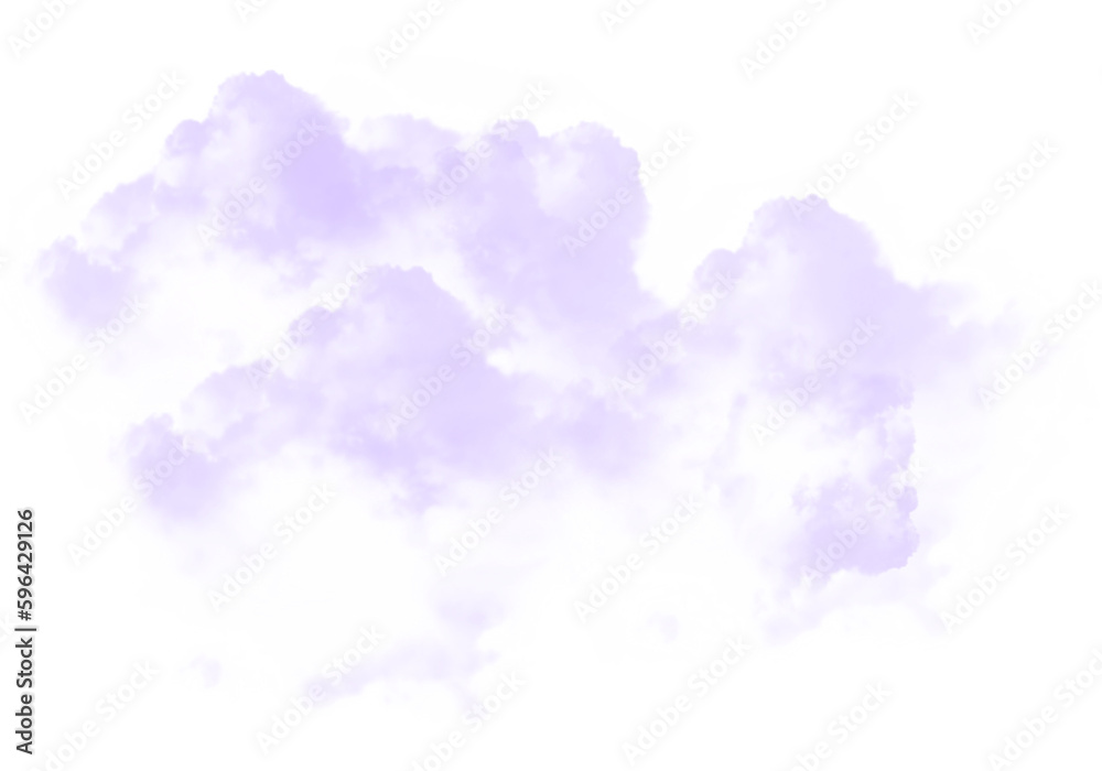 Cutout clean white cloud transparent backgrounds special effect 3d illustration