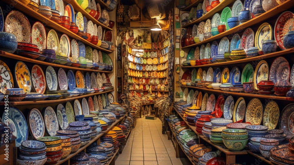 Fototapeta premium Grand Bazaar Istanbul, Turkey. Generated AIGenerated AI