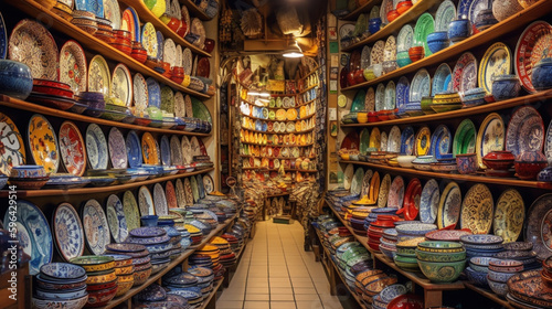 Grand Bazaar Istanbul, Turkey.  Generated AIGenerated AI photo