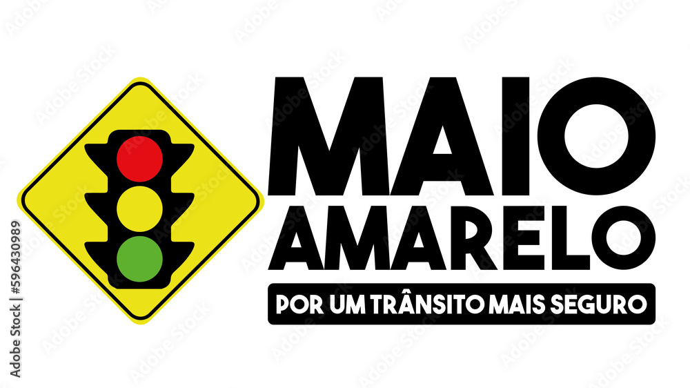 Obraz premium MAIO AMARELO, MES DE CONSCIENTIZAÇÃO NO TRÂNSITO, CAMPANHA MAIO AMARELO, MAIO AMARELO TRÂNSITO, SEGURANÇA NAS ESTRADAS, PLACA MAIO AMARELO