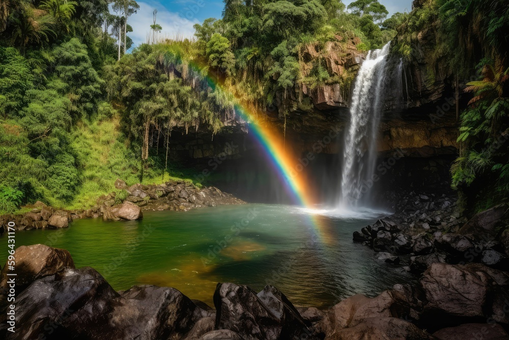 The Splendor of a Beautiful Waterfall Through Generative AI The Splendor of a Beautiful Waterfall Through Generative AI