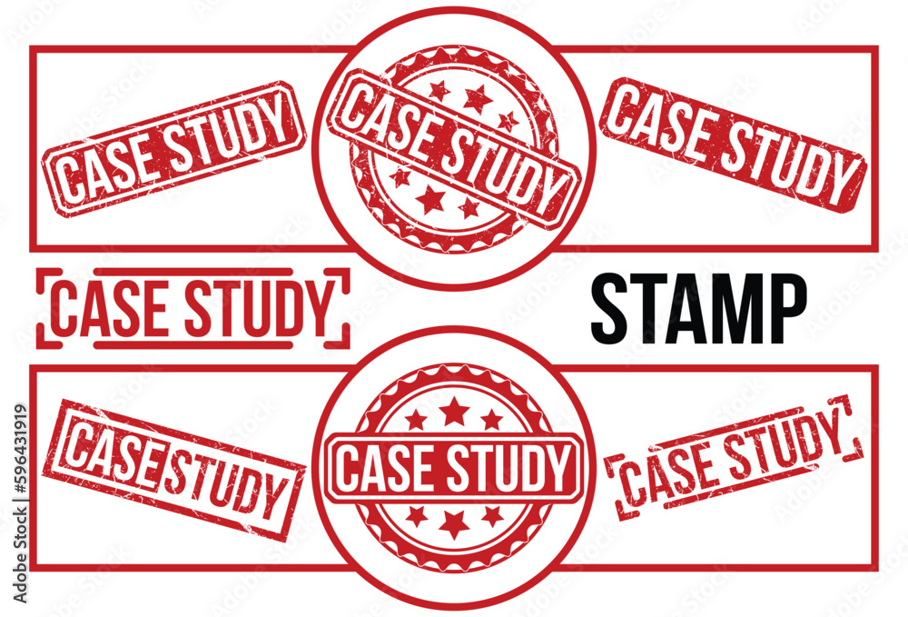 Case Study Red Rubber Stamp set vector design. Case Study Red Rubber Stamp set vector design.