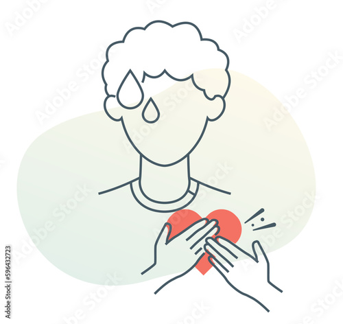 Heart Attack Symptoms - Stock Icon