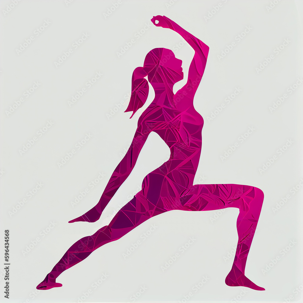 abstract yoga illustration, generative ai