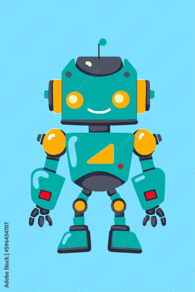 Cartoon artificial intelligence chatbot illustration children's day toy game vector icon clip art Cartoon artificial intelligence chatbot illustration children's day toy game vector icon clip art