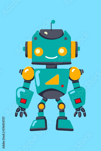 Cartoon artificial intelligence chatbot illustration children's day toy game vector icon clip art
