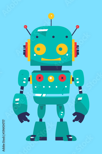 Cartoon artificial intelligence chatbot illustration children's day toy game vector icon clip art