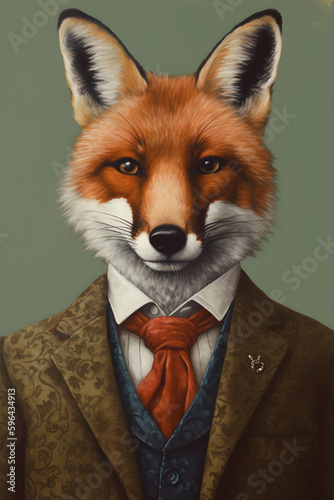 Wallpaper Mural Fashionable fauna in formalwear Torontodigital.ca