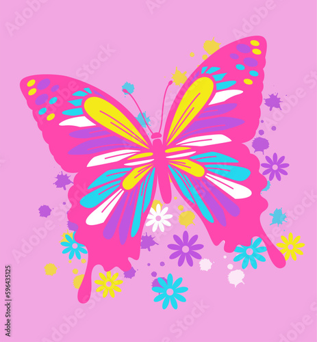 colorful butterfly illustration © D GRAPHIC