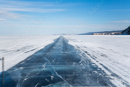 Ice of Lake Baikal