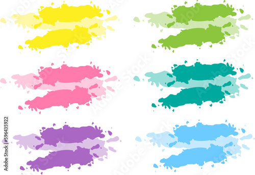 Abstract watercolor, art and watercolor brush, striped elements for printing and banners. Vector spot on a white background. Colorful colors.