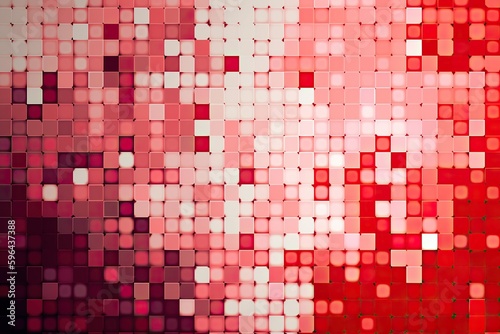 Red geometric square background created by Generative AI