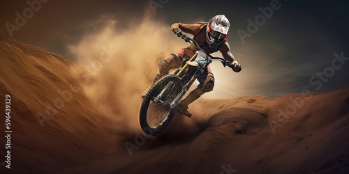 Downhill in sand effect by ai generative
