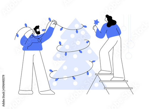 Holiday celebration abstract concept vector illustration.