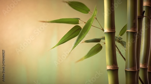 bamboo leaves on a out of focus background