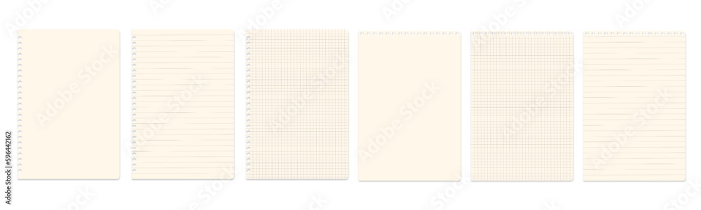 Set of blank notepad pages with space for text or images with shadow, isolated on transparent background. PNG image.
Set of blank notepad pages with space for text or images with shadow, isolated on transparent background. PNG image.