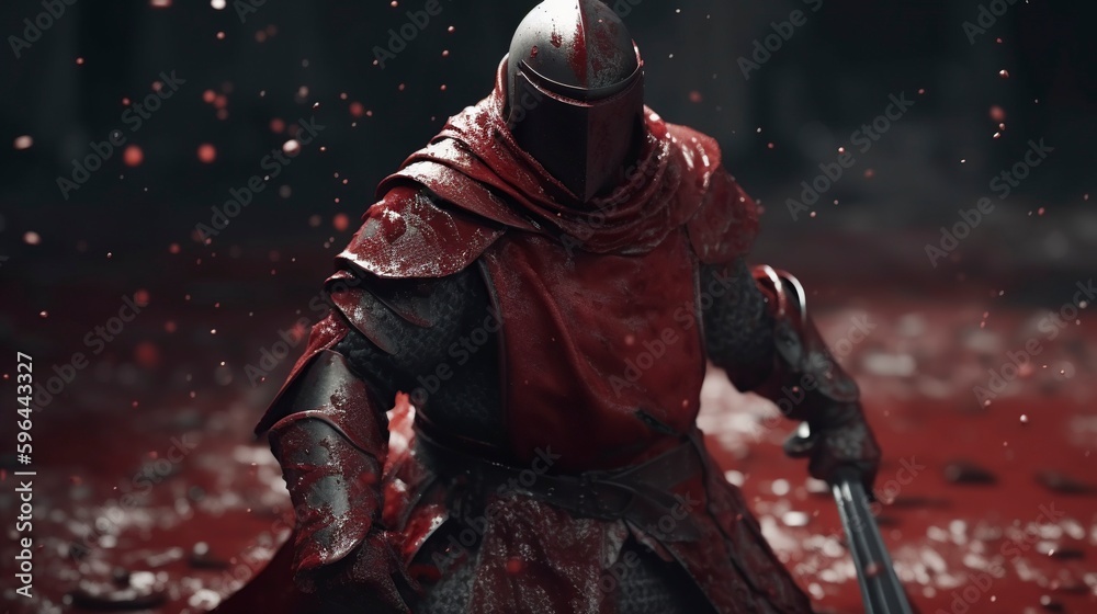 Fototapeta premium Knight, Generative AI, Illustration