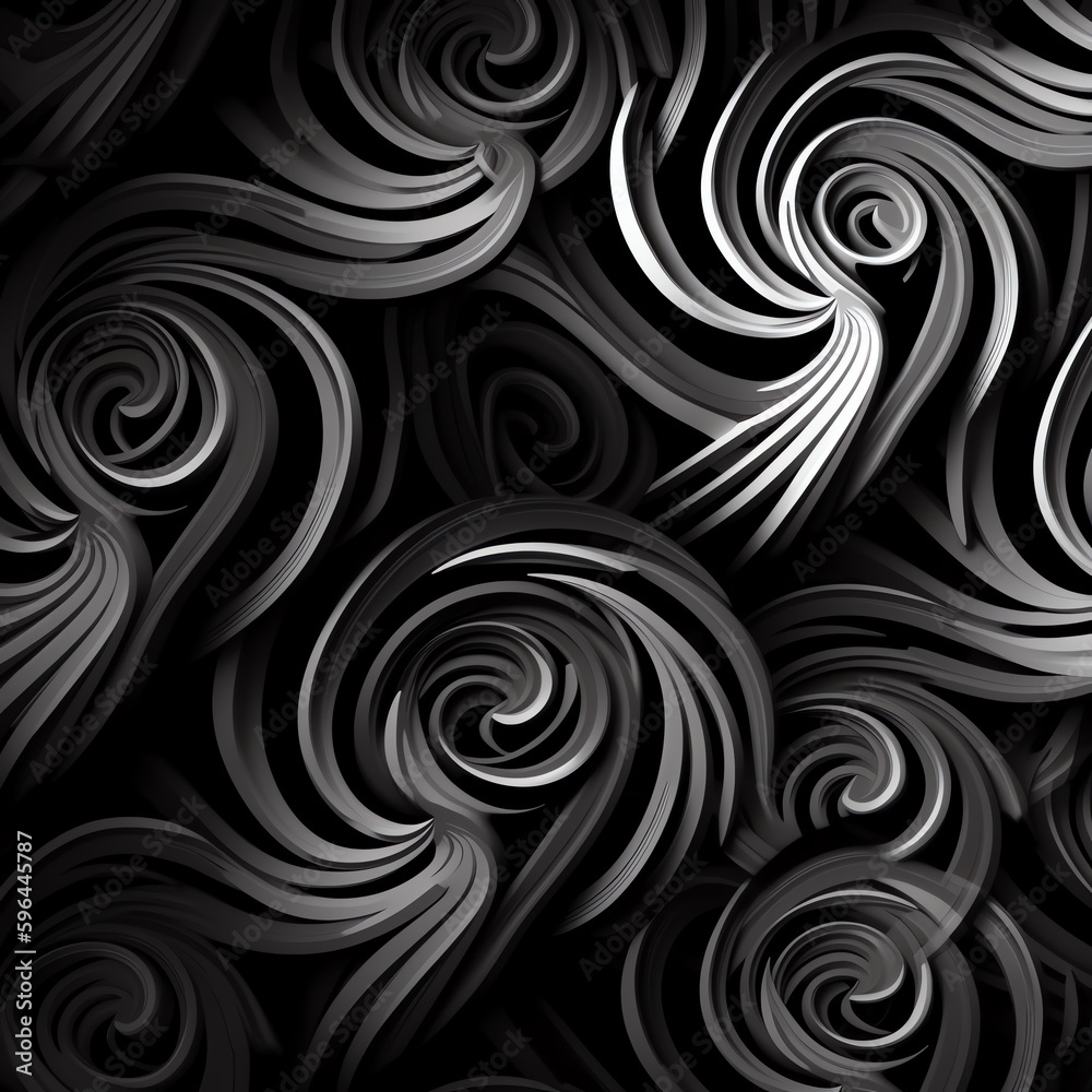 Monochrome spiral abstract design Monochrome spiral abstract design
