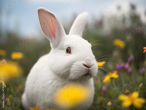 rabbit in the grass (Generative AI)