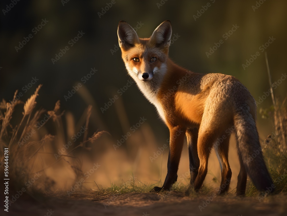 Fototapeta premium red fox vulpes (Generative AI)