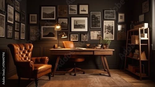 A cozy study room with a vi...