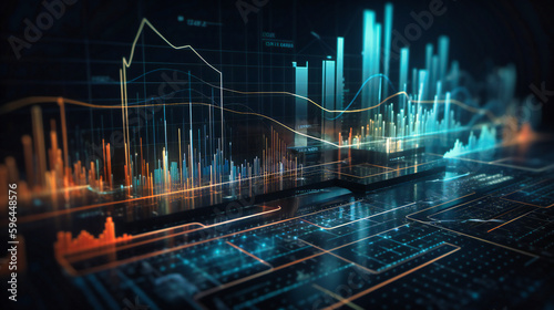 Visual Representation of Economic Landscape by The graph and infographics