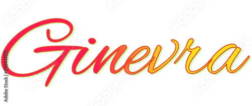 Givevra - red and yellow color - female name - ideal for websites, emails, presentations, greetings, banners, cards, books, t-shirt, sweatshirt, prints

