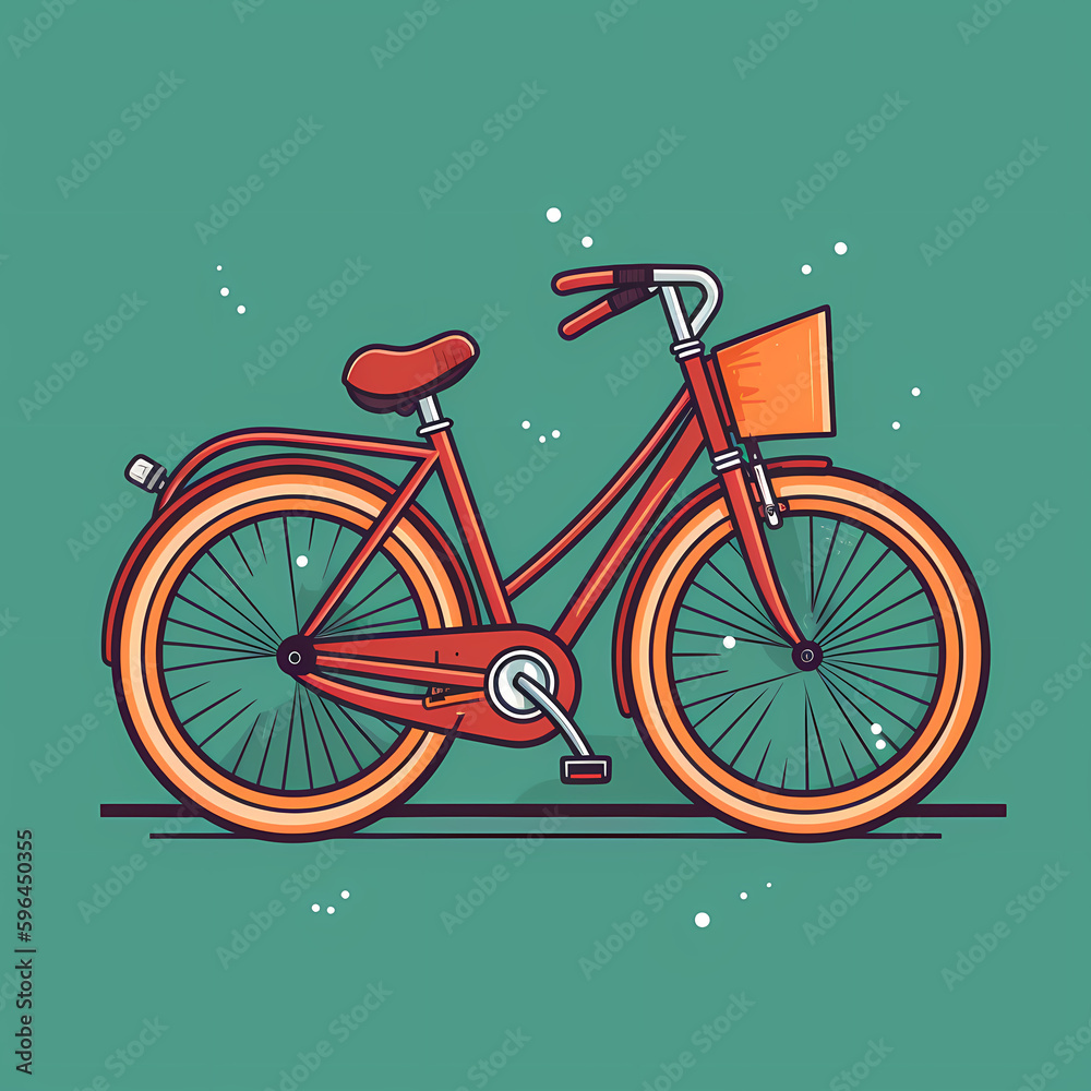 Fototapeta premium Vintage bicycle with background, Generative AI