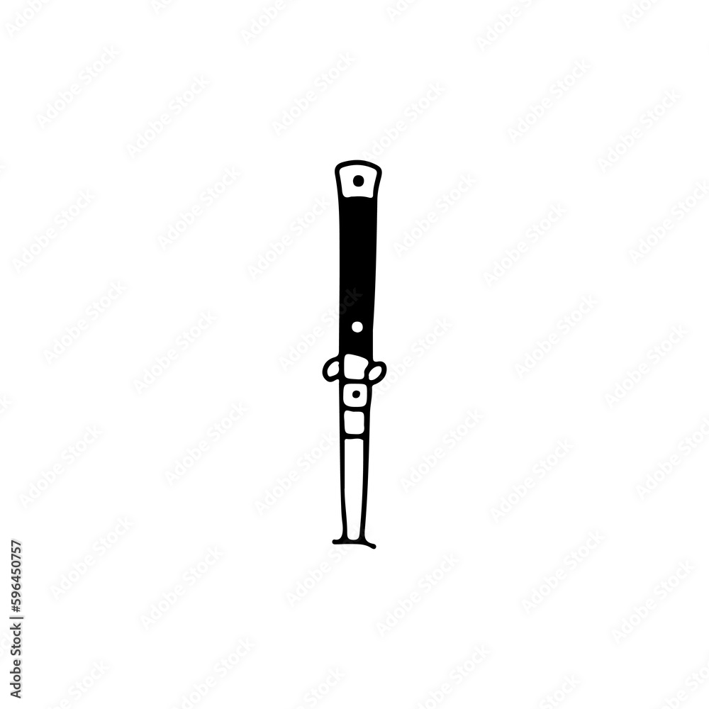 knife stabbing doodle illustration vector knife stabbing doodle illustration vector