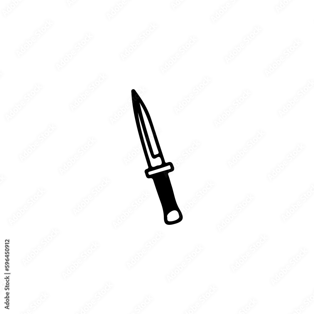 vector illustration doodle knife concept vector illustration doodle knife concept