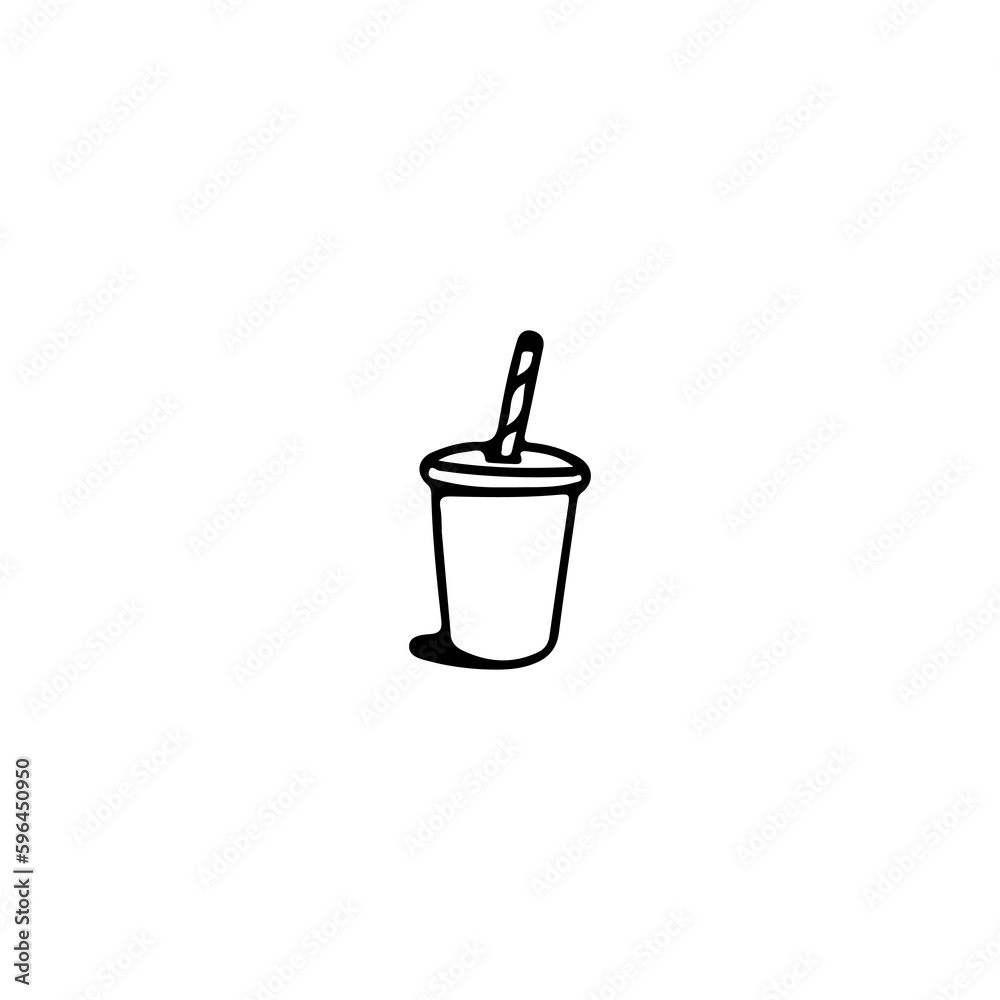 vector doodle illustration of drinking glass vector doodle illustration of drinking glass