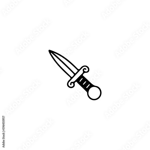 vector sword doodle illustration concept