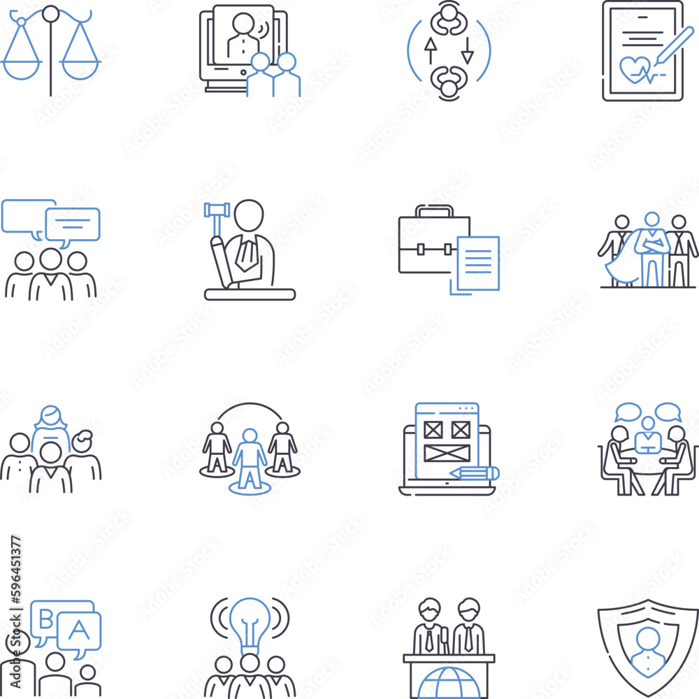 Credit union line icons collection. Membership, Community, Cooperative, Loans, Savings, Interest, Checking vector and linear illustration. Deposits,Mortgage,ATM outline signs set Generative AI