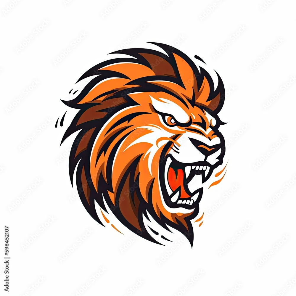 Fototapeta premium fierce lion mascot