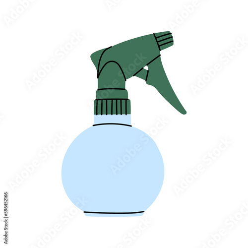 Hairdresser sprayer, spray bottle icon. Barber shop and hairdresser tools silhouette. Vector illustration.