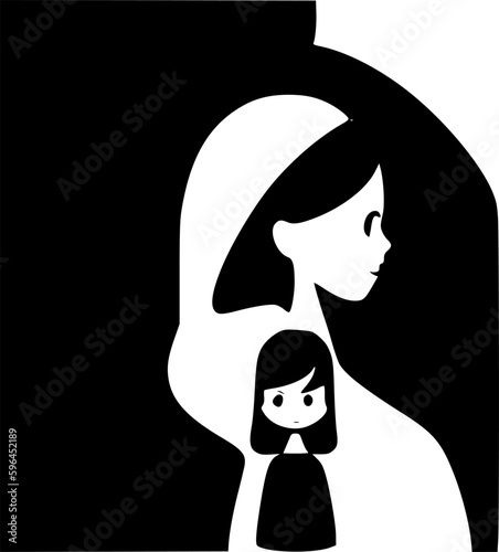 Mother   Minimalist and Simple Silhouette - Vector illustration © CreativeOasis