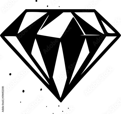Rhinestone | Black and White Vector illustration