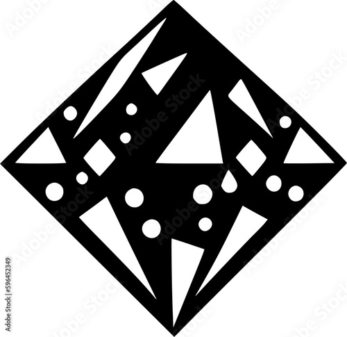 Rhinestone | Black and White Vector illustration