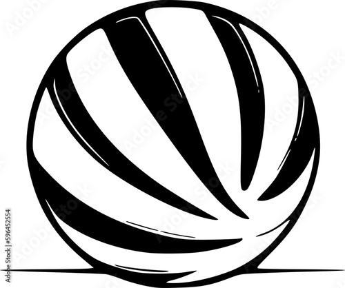 Volleyball - Minimalist and Flat Logo - Vector illustration photo