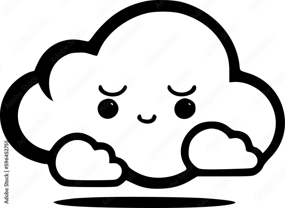 Cloud - Minimalist and Flat Logo - Vector illustration Cloud - Minimalist and Flat Logo - Vector illustration