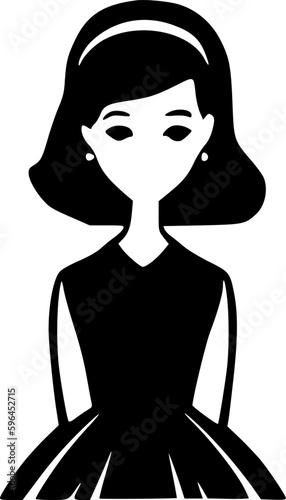 Bridesmaid | Black and White Vector illustration