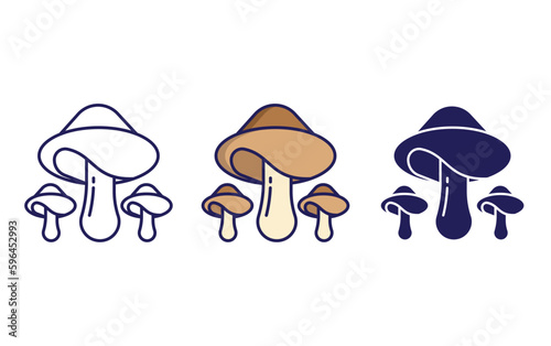 boletus edulis vector icon