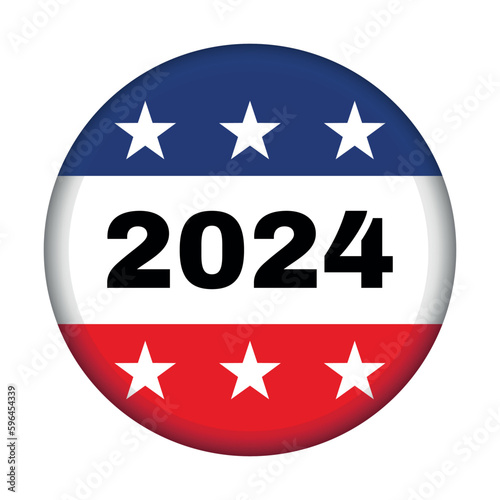 Vector illustration of a badge for the 2024 American presidential election