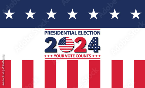 USA election 2024 vector background
