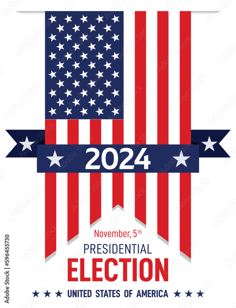 USA election 2024 vector background