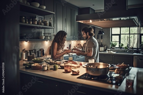 Cooking up Romance: A Generative AI Interpretation of a Couple's Kitchen Moment