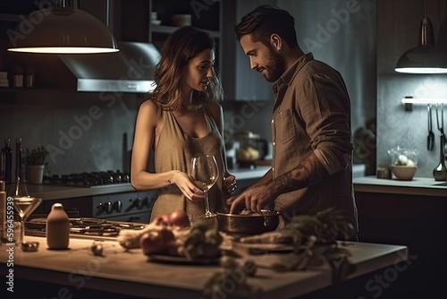 Cooking up Romance: A Generative AI Interpretation of a Couple's Kitchen Moment