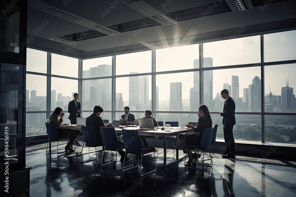 The Modern Workplace: A Generative AI Interpretation of Office Meetings The Modern Workplace: A Generative AI Interpretation of Office Meetings