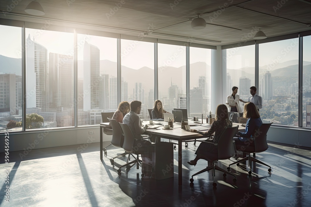 The Modern Workplace: A Generative AI Interpretation of Office Meetings The Modern Workplace: A Generative AI Interpretation of Office Meetings