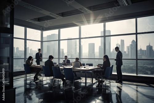 The Modern Workplace: A Generative AI Interpretation of Office Meetings